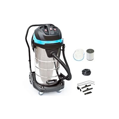 BAUTEC Industriesauger 100 Liter 3.400 Watt » Set 1 inkl. 3m Saugschlauch + Düsen- und Filterset » Nass-Trockensauger Image
