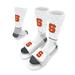 Men's ISlide White Syracuse Orange Primary Logo Sock & Slide Bundle