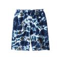 Men's Big & Tall Cotton Jersey Pajama Shorts by KingSize in Navy Marble (Size 3XL)