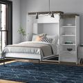 Brayden Studio® Ailed Queen Murphy Bed & Shelving Unit w/ Drawers, Wood | 89.7 H x 94.1 W x 20.2 D in | Wayfair EE71E2E1EBF04FDD87970F91670EB665