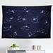 East Urban Home Ambesonne Constellation Tapestry, Sky Star Map Geometric Circle Space Night Horoscopes Chart Dark | 30 H x 45 W in | Wayfair