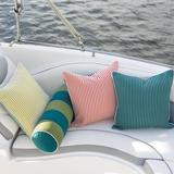 Eastern Accents Villa Outdoor Square Pillow Cover & Insert Polyester/Polyfill/Sunbrella® in Blue/Navy | 20 H x 20 W x 6 D in | Wayfair 76C-ATE-1056