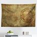 East Urban Home Ambesonne Occult Tapestry, Textured Mystic Occult Sigil Seal Over Distressed Old Background Design Print | 30 H x 45 W in | Wayfair