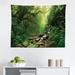 East Urban Home Ambesonne Rainforest Tapestry, Forest In Nepal Footpath Wildlife Spring Plant & Stones Moisture Water Print | 23 H x 28 W in | Wayfair