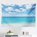 East Urban Home Ambesonne Ocean Tapestry, Surreal Tropical Seascape w/ Dreamy Sea & Sky Paradise Coast Hawaiian Art | 30 H x 45 W in | Wayfair