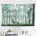 East Urban Home Deer Tapestry, Animal Silhouette In Foggy Forest Animals In Nature Themed Cartoon Dusk Art | 30 H x 45 W in | Wayfair