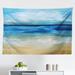 East Urban Home Ambesonne Art Tapestry, Tropical Sandy Beach Pure Waves Tranquil Ocean Under Clouds Summer Scenery | 23 H x 45 W in | Wayfair