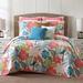 Bay Isle Home™ Whittemore Coral/Blue/Green/Yellow Coastal Quilt Set Cotton in Blue/Green/Red | King Quilt + 2 Standard Shams | Wayfair