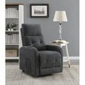 Latitude Run® Ivor 27" Wide Chenille Power Lift Assist Standard Recliner w/ Massager Chenille in Gray | 41.5 H x 27 W x 35.5 D in | Wayfair