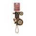 Natural Leather Tractor Tug Dog Toy, 8 IN, Brown