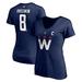 Women's Fanatics Branded Alexander Ovechkin Navy Washington Capitals 2020/21 Alternate Authentic Stack Name & Number V-Neck T-Shirt