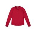 Wrangler Riggs Workwear Women's Long Sleeve Henley Work Utility T-Shirt, Currant Red, Medium