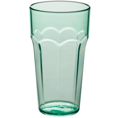 Choice 20 oz. Green Plastic Paneled Tumbler - 12/Pack