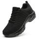 Maichal Trainers Womens Running Shoes Ladies Air Cushion Memory Foam Mesh Breathable Tennis Gym Sneakers All Black UK 6.5