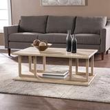 Sand & Stable™ Tyler Floor Shelf Coffee Table w/ Storage Wood in Brown | 15.5 H x 42 W x 23.25 D in | Wayfair 72703DB2828A4C07B1E572811152ACEA