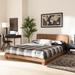 Baxton Studio Haines Modern Walnut Brown Finished Wood Full Size Platform Bed - Wholesale Interiors MG-0050-Ash Walnut-Full