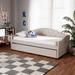 Baxton Studio Becker Modern Transitional Beige Fabric Twin Size Daybed /w Trundle - Wholesale Interiors Becker-Beige-Daybed-T/T