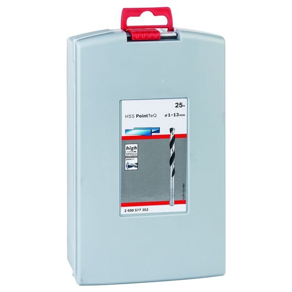 BOSCH 25-tlg. HSS-Metallspiralbohrer-Set »PointTeQ« in ProBox silber Image