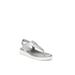 Women's Lincoln Sandal by Naturalizer in Silver Leather (Size 11 M)