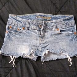 American Eagle Outfitters Shorts | Ae Boyfriend Denim Shorts | Color: Blue/White | Size: 2