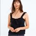 Madewell Tops | Madewell Black Ruffled Strap Tie Front Crop Tank | Color: Black | Size: Xxs