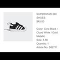 Adidas Shoes | Baby Adidas Superstar Slip On Tennis Shoes. | Color: Black/White | Size: 5.5bb