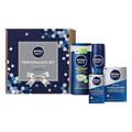 NIVEA MEN Performance Set, Geschenkset für den gepflegten Mann, Pflegeset mit After Shave Balsam, Anti-Falten Feuchtigkeitscreme und Pflegedusche