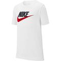 Nike Jungen B Nsw Tee Futura Icon Td T Shirt, White/Obsidian/University Red, 14 Jahre EU