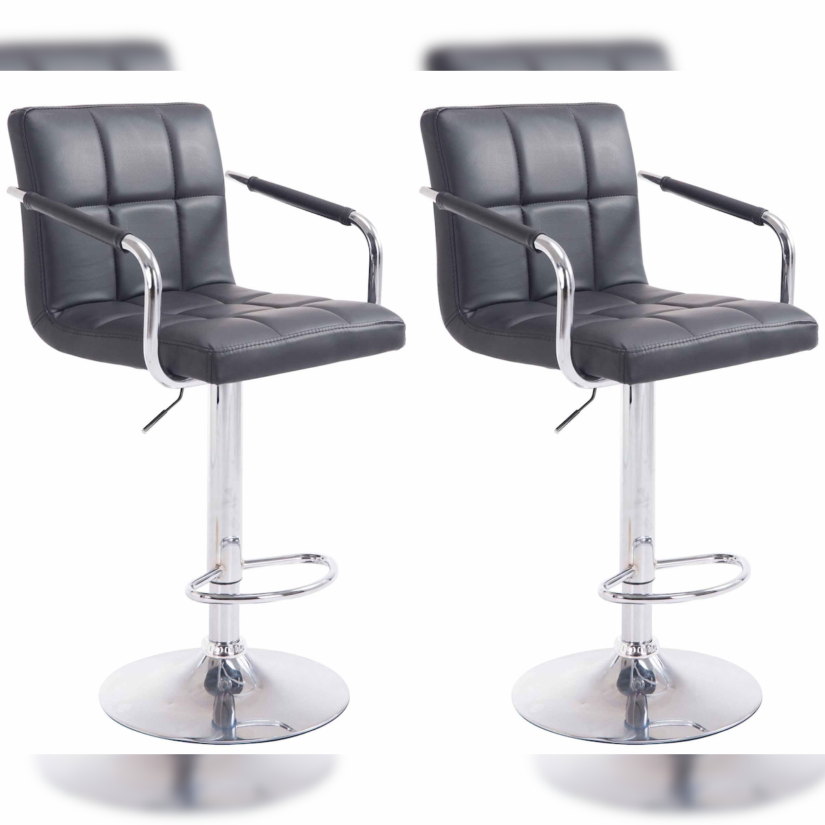 CLP 2er Set Barhocker Lucy V2 schwarz/chrom Image