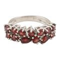 Garnet Glam,'Garnet and Sterling Silver Cocktail Ring'