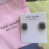 Kate Spade Jewelry | Kate Spade Black Stone W Cz’s Earrings | Color: Black/Silver | Size: Os
