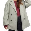 Free People Jackets & Coats | Free People Hannah Slouchy Jacket Coat Blazer | Color: Gray/Green | Size: S