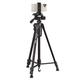 CULLMANN - 52119 - Alpha 1800 Stativ Mobile BT m. Smartphonehalter und Bluetooth-Auslöser - Auszugshöhe 140 cm - Packmaß 56 cm - mit 3-Wege-Kopf - max. Tragkraft 2 kg - Gewicht 900 g - Schwarz