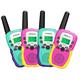 Retevis RA618 Walkie Talkies for Kids, Toys for 6-12 Girls Boys, Long Range 8 Channels VOX Flashlight, Birthday Gifts for Children Hiking Cycling Adventure Spring Outing (Pink and Green, 4 pack)