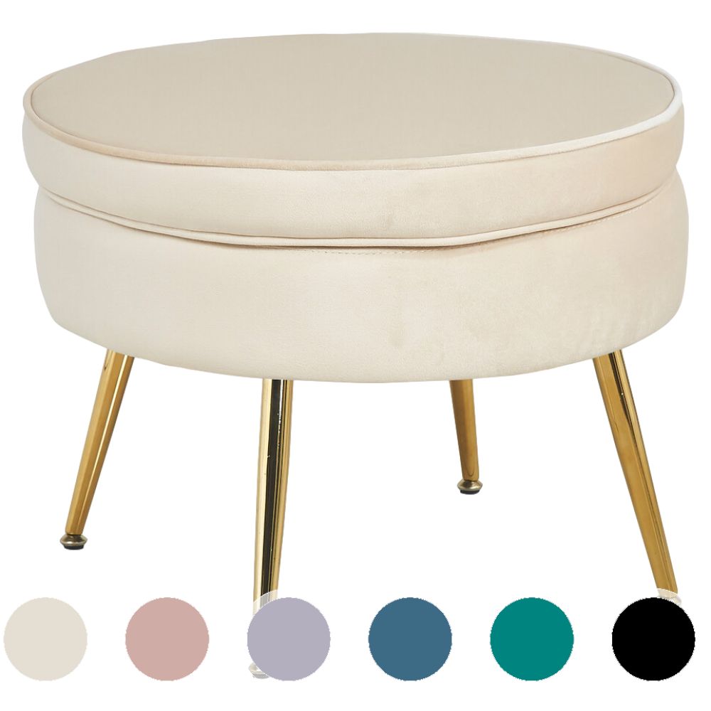 SalesFever »Arielle« Sitzpouf rund Beige