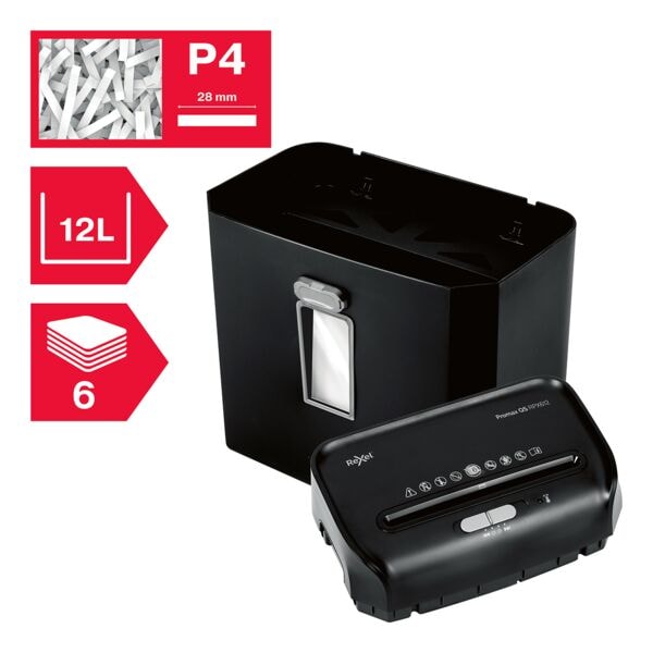 Rexel Aktenvernichter »ProMax RPX612« P-4 schwarz, 22x37.8x21 cm Image