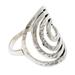 Rippling Water,'Hand Made Sterling Silver Band Ring'