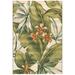 Liora Manne Marina Tropical Leaf Indoor/Outdoor Rug 23"X7'6" by Trans-Ocean Import in Cream (Size 7'10"X9'10")