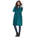 Plus Size Women's Mid-Length Quilted Puffer Jacket by Roaman's in Deep Lagoon (Size 2X) Winter Coat