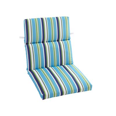 Universal Chair Cushion by BrylaneHome in Poppy Stripe Patio Seat Pad for All Types of Outdoor Chairs