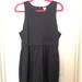 J. Crew Dresses | J Crew Sleeveless Dress Size L Dark Gray Polka Dot | Color: Gray | Size: L