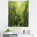 East Urban Home Ambesonne Rainforest Tapestry Twin Size, Tropical Rainforest Landscape Malaysia Asia Tree Trunks Uncultivated Print | Wayfair