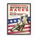 Stupell Industries American Motor Racing Sports Bike Vintage Poster by Design By Ziwei Li - Graphic Art Print in Brown | Wayfair ab-019_fr_11x14