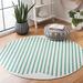 Green 0.24 in Indoor Area Rug - Ebern Designs Esveidy Striped Handmade Flatweave Cotton/Gray Area Rug | 0.24 D in | Wayfair