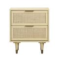 Joss & Main Bri Bedroom Nightstand Wood in White | 25 H x 22 W x 17 D in | Wayfair 70F3F474D3594C4DB69217C6ACA9E4AC