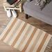 Gray 24 W in Area Rug - Highland Dunes Cave Spring Striped Hand-Loomed Cotton Stone Area Rug Cotton | Wayfair B9FA90411CEF4E6394CC68DE4C673992