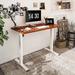 Inbox Zero Dojtcho Home Office 48" Height Adjustable Standing Desk Wood/Metal in White | 48 W x 30 D in | Wayfair 815D0B8321074C6A9F360A08A9E413D7
