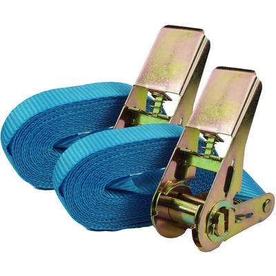 Baumarktplus - 2x Profi Ratschen Spanngurt Spanngurte Zurrgurt 1-tlg 4m 0,8t 0,8to 800kg tüv/gs blau Image