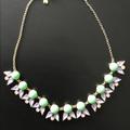 J. Crew Jewelry | J.Crew Statement Necklace | Color: Gold/Green/Purple | Size: 18-20