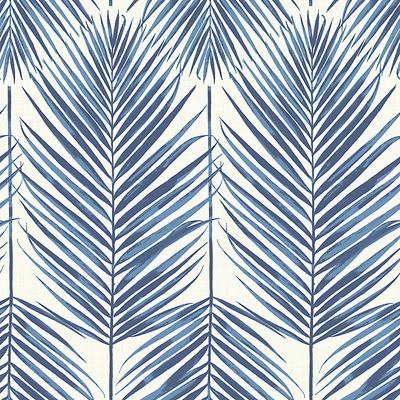 Oasis Palm Wallpaper - Blue - Ballard Designs